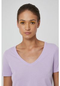 medicine - Medicine - T-shirt Basic. Kolor: fioletowy. Materiał: bawełna, włókno, dzianina #4