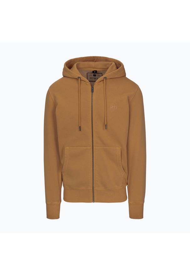 PITBULL - Bluza męska Pitbull Lancaster 2 Hooded Zip Sweatshirt. Kolor: żółty