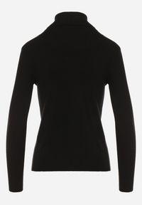 Born2be - Czarny Golf z Bawełną o Prostym Kroju Mevoresa. Okazja: na co dzień. Typ kołnierza: golf. Kolor: czarny. Materiał: bawełna. Styl: klasyczny, casual, elegancki #5