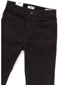 Wrangler - DAMSKIE SPODNIE SZTRUKSOWE WRANGLER FLARE BLACK W233EK100. Materiał: sztruks. Sezon: lato #9