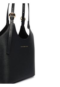 TOMMY HILFIGER - Tommy Hilfiger Torebka Th Modern Mini Tote AW0AW18617 Czarny. Kolor: czarny. Materiał: skórzane #6