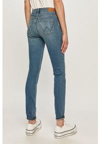 Wrangler jeansy Skinny Sweet Vintage damskie regular waist. Kolor: niebieski. Styl: vintage