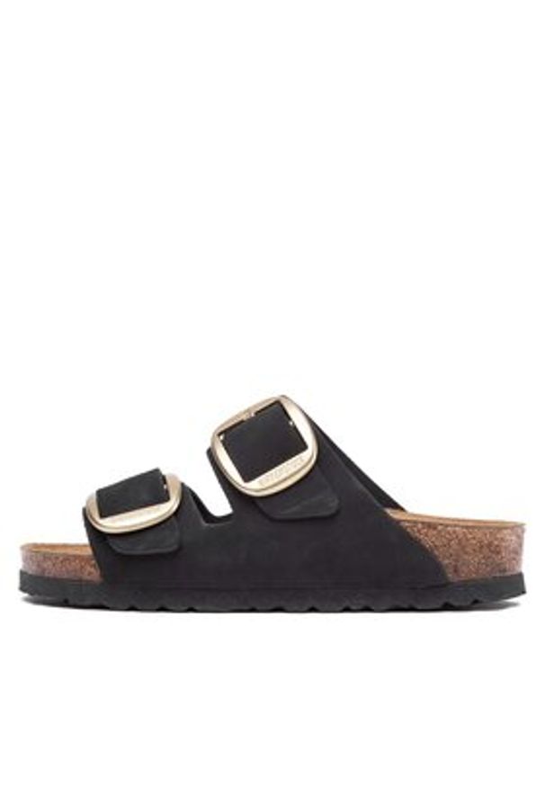 Birkenstock Klapki Arizona Big Buckle 1023290 Czarny. Kolor: czarny. Materiał: nubuk, skóra