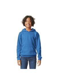 GILDAN - Bluza Dziecięca/dziecięca Softstyle Plain Fleece Midweight Hoodie. Kolor: niebieski