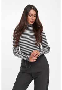 Golf damski w paski Blasy MM. Typ kołnierza: golf. Wzór: paski #1