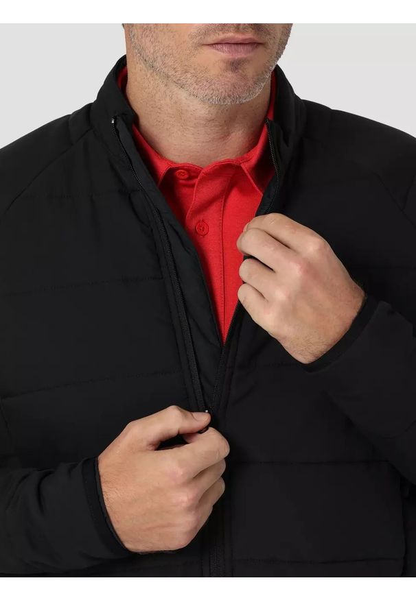 Wrangler - WRANGLER INSULATED JACKET MĘSKA KURTKA PRZEJŚCIOWA BLACK W4G6DX100 112324270. Materiał: materiał