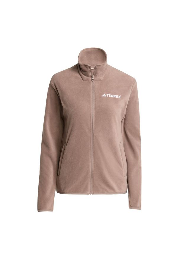 Adidas - Kurtka Multi Essentials Full-Zip Fleece. Kolor: brązowy. Materiał: polar, materiał