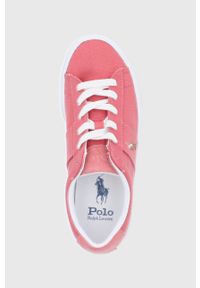 Polo Ralph Lauren tenisówki SAYER kolor różowy. Nosek buta: okrągły. Zapięcie: sznurówki. Kolor: różowy. Materiał: guma