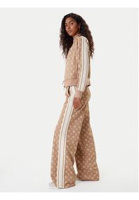 Guess Spodnie dresowe V5YB10 K0282 Brązowy Relaxed Fit. Kolor: brązowy. Materiał: syntetyk #2