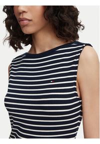 TOMMY HILFIGER - Tommy Hilfiger Sukienka codzienna WW0WW49311 Granatowy Slim Fit. Okazja: na co dzień. Kolor: niebieski. Materiał: wiskoza. Typ sukienki: proste. Styl: casual #2