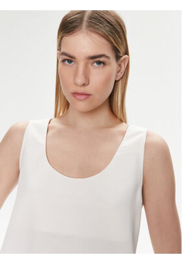 United Colors of Benetton - United Colors Of Benetton Top 5XONDQ06Z Écru Relaxed Fit. Materiał: wiskoza