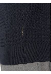 Bugatti Sweter 7400 65521B Granatowy Regular Fit. Kolor: niebieski. Materiał: bawełna #2