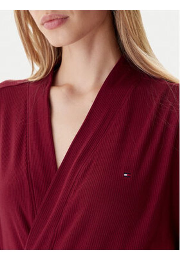 TOMMY HILFIGER - Tommy Hilfiger Szlafrok UW0UW06076 Czerwony. Kolor: czerwony. Materiał: bawełna