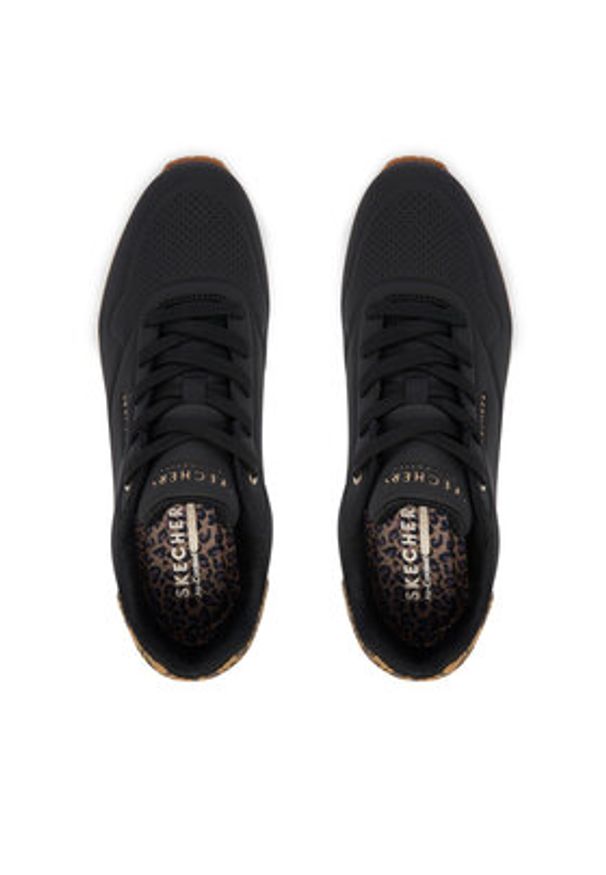 skechers - Skechers Sneakersy Uno 177093/BKLD Czarny. Kolor: czarny. Materiał: skóra