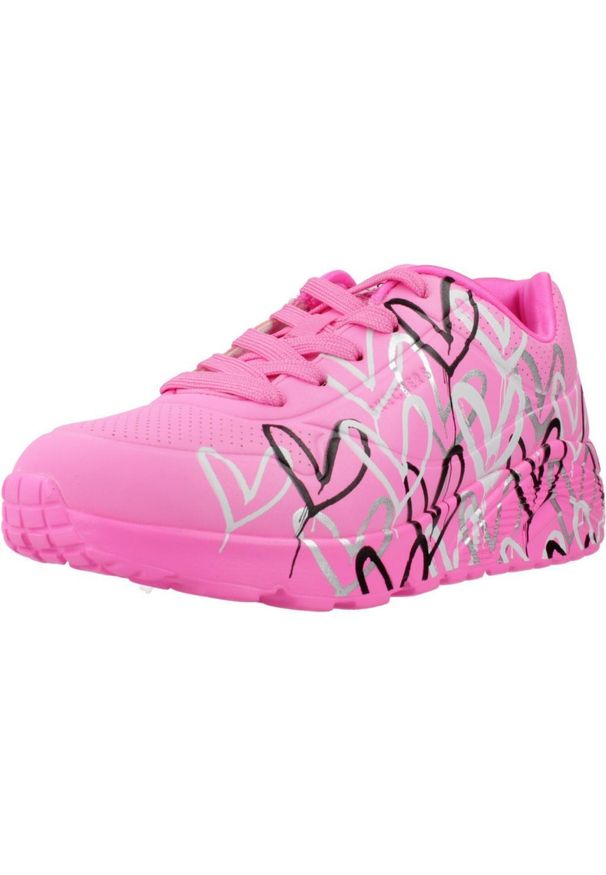 skechers - Tenisówki Skechers Model Uno Lite - Metallic Kolor Rose. Kolor: różowy. Materiał: syntetyk, tkanina. Model: Skechers Sport. Sport: turystyka piesza
