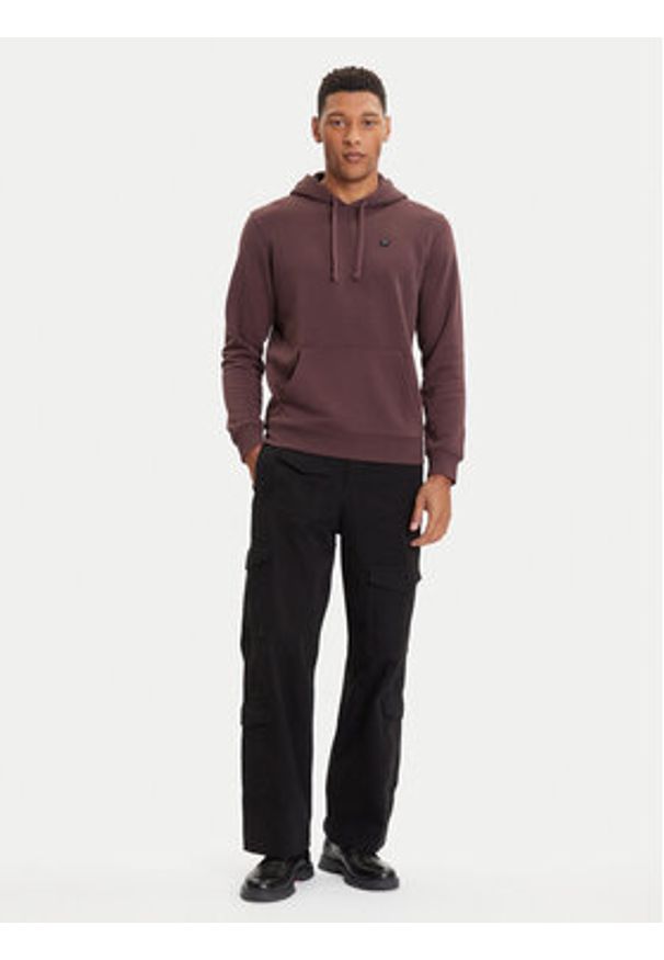 Wrangler Bluza Sign Off 112371459 Brązowy Regular Fit. Kolor: brązowy. Materiał: bawełna