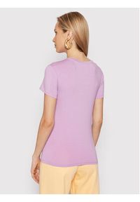 Patrizia Pepe T-Shirt 8M1419/J013-M415 Fioletowy Slim Fit. Kolor: fioletowy. Materiał: wiskoza #3