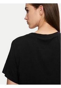 Sisley T-Shirt 3QU4L400L Czarny Regular Fit. Kolor: czarny. Materiał: bawełna