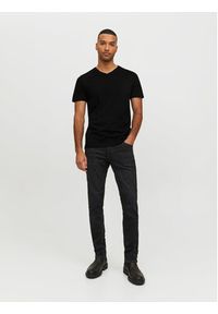 Jack & Jones - Jack&Jones T-Shirt Basic 12156102 Czarny Standard Fit. Kolor: czarny. Materiał: bawełna