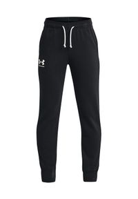 Under Armour Spodnie dresowe UA Rival Terry Joggers 1377254 Czarny Regular Fit. Kolor: czarny. Materiał: dresówka