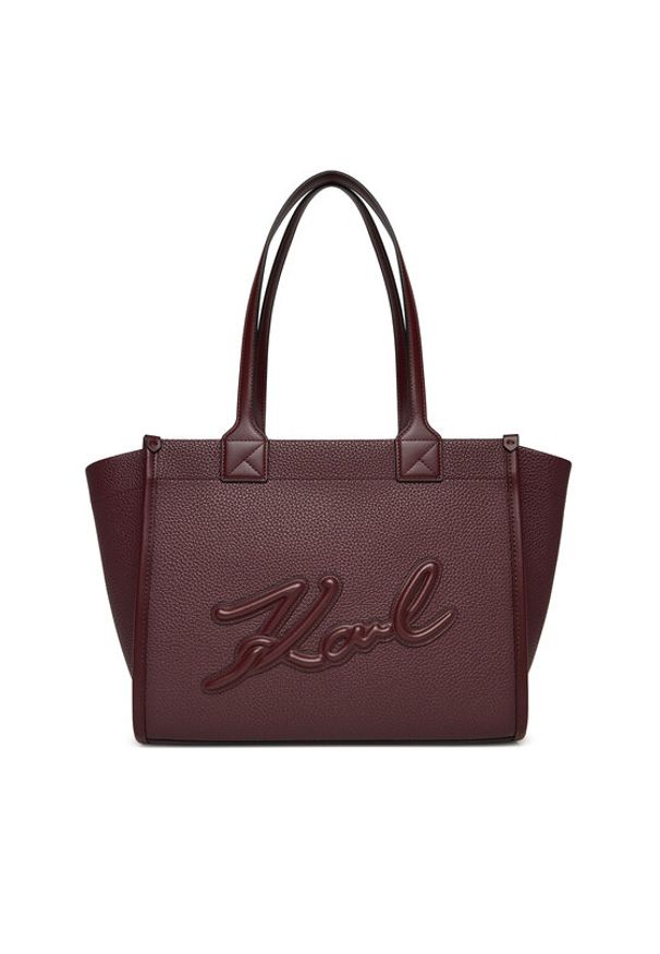 Karl Lagerfeld - KARL LAGERFELD Torebka A4W30258 Bordowy. Kolor: czerwony. Materiał: skórzane