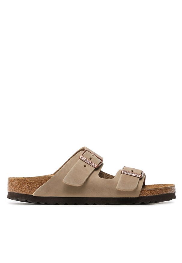 Birkenstock Klapki Arizona Bs 0352203 Brązowy. Kolor: brązowy. Materiał: nubuk, skóra