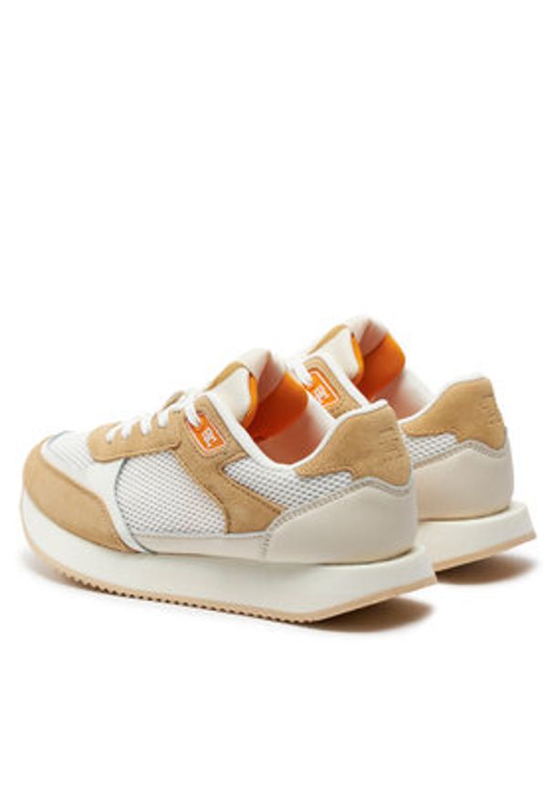 TOMMY HILFIGER - Tommy Hilfiger Sneakersy Essential Elevated Runner FW0FW07700 Écru. Materiał: mesh, materiał