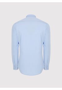 Pako Lorente - PAKO LORENTE - Niebieska koszula męska. Kolor: niebieski, oliwkowy. Materiał: bawełna, elastan. Długość rękawa: długi rękaw. Długość: długie. Sezon: jesień #8