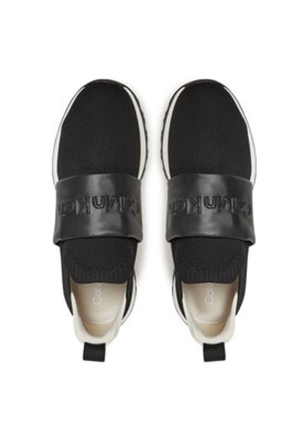 Calvin Klein Sneakersy Runner Slip On - He Nappa HW0HW02415 Czarny. Zapięcie: bez zapięcia. Kolor: czarny. Materiał: materiał