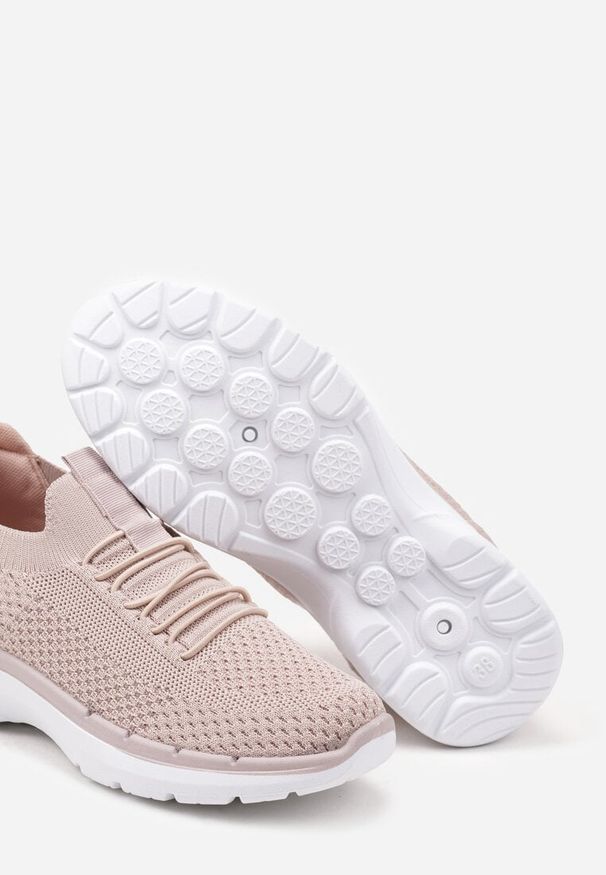 Born2be - Różowe Buty Sportowe Sneakersy z Elastyczną Cholewką Tataliona. Okazja: na co dzień. Zapięcie: bez zapięcia. Kolor: różowy. Szerokość cholewki: normalna
