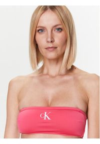 Calvin Klein Swimwear Góra od bikini KW0KW01972 Różowy. Kolor: różowy. Materiał: syntetyk