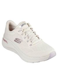 skechers - Buty do chodzenia damskie Skechers Arch Fit 2.0 Big League. Kolor: biały. Materiał: tkanina. Sport: turystyka piesza