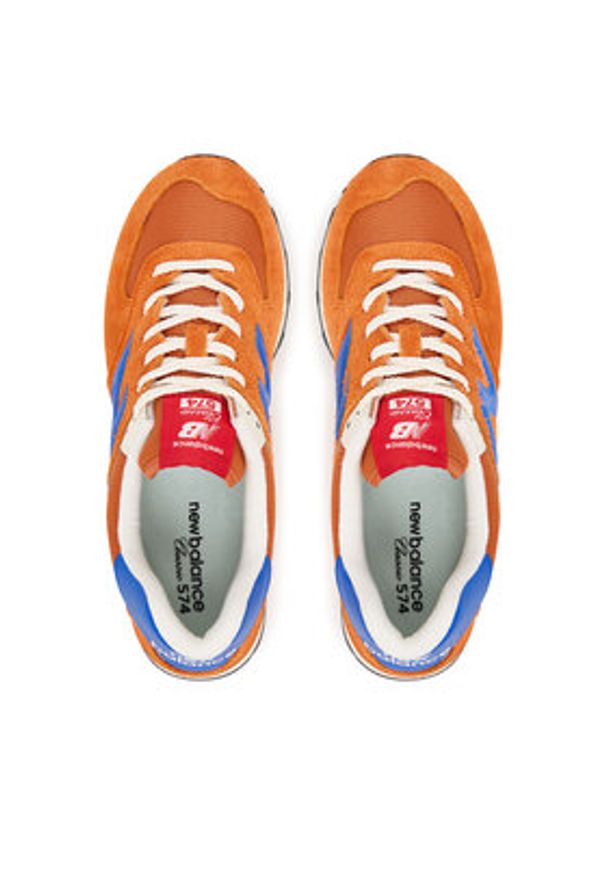 New Balance Sneakersy U574BRD Pomarańczowy. Kolor: pomarańczowy. Materiał: zamsz, skóra. Model: New Balance 574