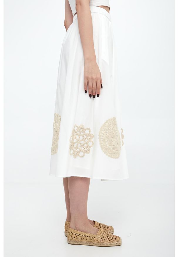 Weekend Max Mara - Spódnica midi z haftem Orme WEEKEND MAX MARA. Wzór: haft
