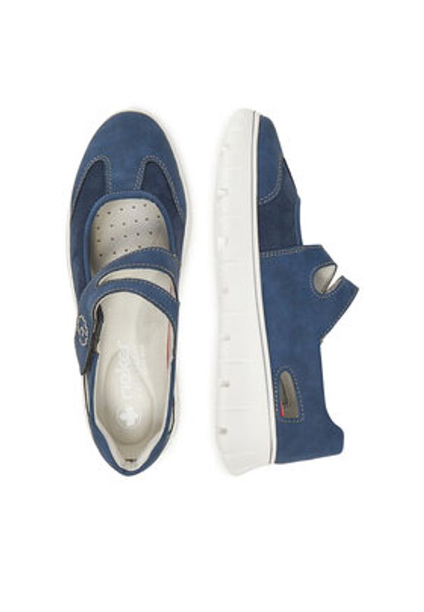 Rieker Półbuty N1350-14 Granatowy. Kolor: niebieski. Materiał: syntetyk, materiał