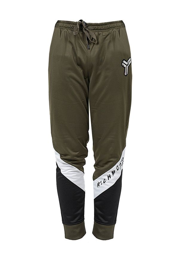 John Richmond - Richmond Sport Spodnie | UMA22075PA | Mężczyzna | Khaki. Okazja: na co dzień. Kolor: brązowy. Materiał: poliester. Wzór: nadruk, aplikacja. Styl: sportowy