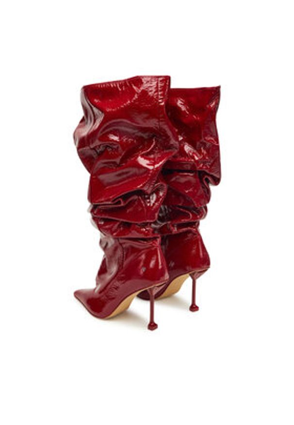 Naked Wolfe Kozaki Vern Czerwony. Kolor: czerwony. Materiał: skóra, lakier