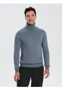 Sinsay - Klasyczny golf - szary. Typ kołnierza: golf. Kolor: szary. Styl: klasyczny