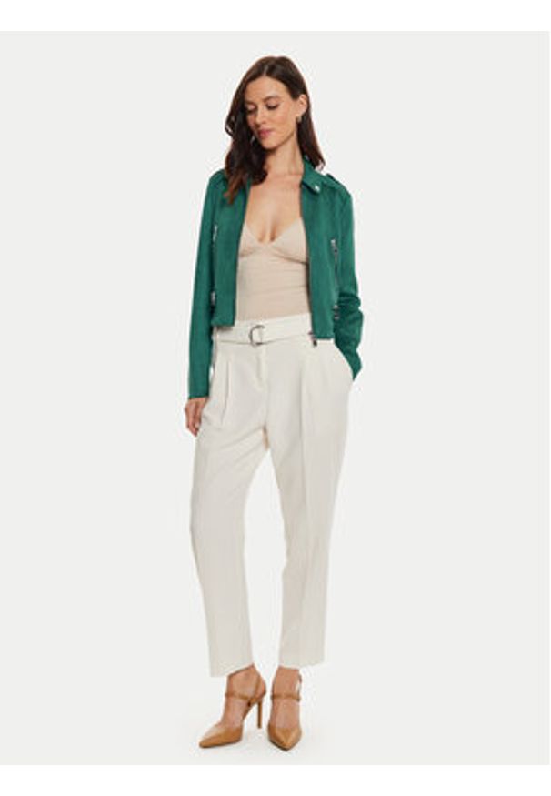 Morgan Kurtka z imitacji skóry 222-GSUD Zielony Regular Fit. Kolor: zielony. Materiał: syntetyk