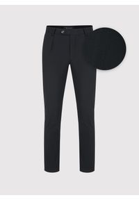 Pako Lorente - PAKO LORENTE - Czarne spodnie z zaszewkami. Okazja: na co dzień. Kolor: czarny. Materiał: bawełna, elastan. Wzór: gładki. Styl: casual #6