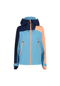 Damska wodoodporna kurtka z kapturem CMP. Typ kołnierza: kaptur. Kolor: niebieski. Sport: turystyka piesza #1