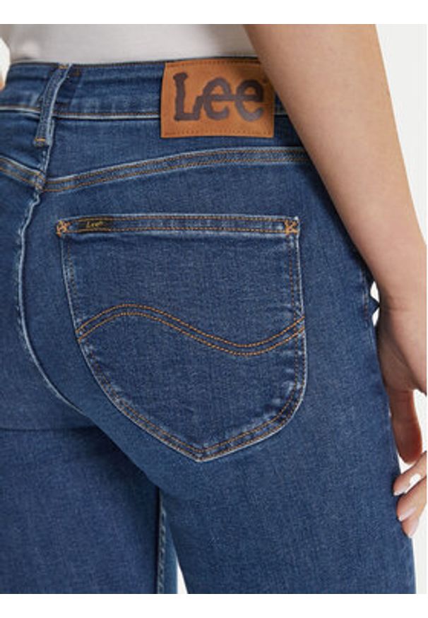 Lee Jeansy Scarlett 112363594 Niebieski Skinny Fit. Kolor: niebieski