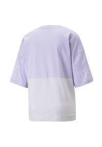Koszulka Sportowa Damska Puma Power Colorblock. Kolor: fioletowy