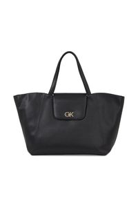 Calvin Klein Torebka Re-Lock Shopper W/Flap K60K611052 Czarny. Kolor: czarny #1