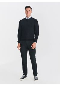 Pako Lorente - PAKO LORENTE - Czarny sweter męski. Okazja: na co dzień. Kolor: niebieski, czarny. Materiał: nylon, wiskoza. Sezon: jesień. Styl: casual #7