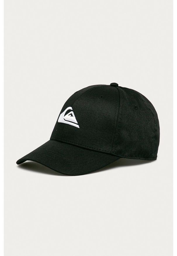 Quiksilver Czapka dziecięca kolor czarny z aplikacją. Kolor: czarny. Wzór: aplikacja