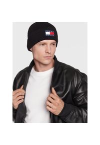 Czapka Tommy Jeans AM0AM10396 BDS. Kolor: czarny. Materiał: bawełna, materiał #1