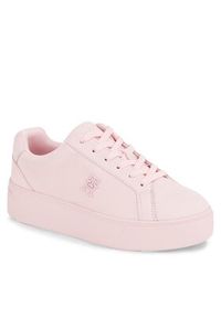 TOMMY HILFIGER - Tommy Hilfiger Sneakersy Platform Court Sneaker Nubuck FW0FW07912 Różowy. Kolor: różowy. Materiał: nubuk. Obcas: na platformie