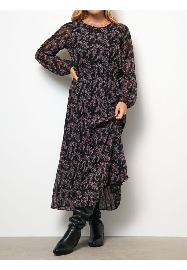 Sinsay - Sukienka midi - wielobarwny. Typ sukienki: plisowane. Długość: midi