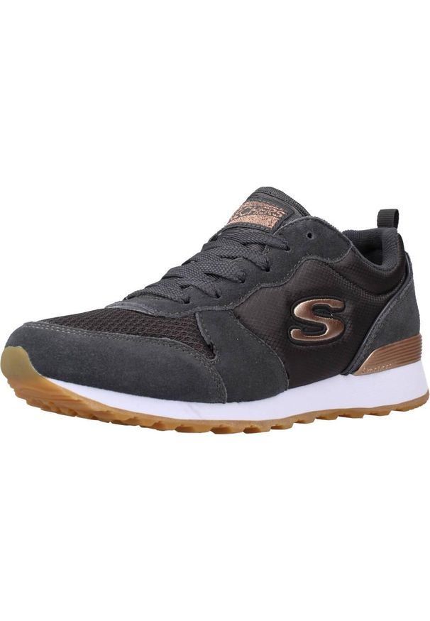 skechers - Buty SKECHERS 85GOLDN GURL Szary. Zapięcie: sznurówki. Kolor: szary. Materiał: tkanina, materiał. Szerokość cholewki: normalna. Model: Skechers Sport. Sport: turystyka piesza